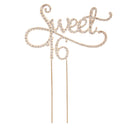 Glitter Gold Sweet 16 Cake Topper 16th Happy Birthday Party Decoration