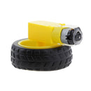 1 Piece DC Gear Motor and Tire Wheel for DC 3V-6V Arduino Smart Car Robot Projects (Yellow) for Smart Car Robot Arduino