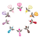 10 Pieces Mixed Silver Angel Wing Beads Charms Pendant DIY Jewelry Findings