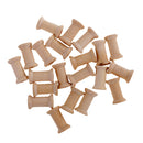20 Pieces Unfinished Wooden Spools Thread Bobbins Cord Wire Coils Sewing Notions 27mmX16mm