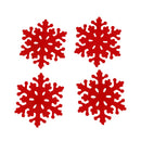 4pcs Christmas Snowflake Shaped Coaster Mat Anti-Skid Pad Table Placemat