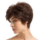 Chic Short Wigs Women Human Hair With Bangs Fluffy Layered Pixie Cut Wig