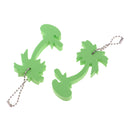2 Pieces Green EVA Foam Floating Keychain Keyring Yachting Kayaking Boating Beach Swimming Surfing Key Float Buoy