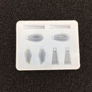 8 Cavity DIY Liquid Resin Casting Molds Geometric Shapes with Hole for Making Jewelry Necklace Earring Pendant Handmade Decorative Craft Mould Tools