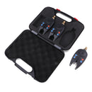 Set of 3pcs Fishing Bite Alarms Alert Fishing Bite Indicator Bait Receiver with Black Carry Bag