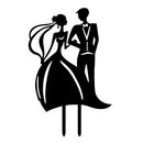 Romantic Wedding Engagement Bride & Groom Acrylic Wedding Cake Toppers