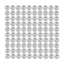 100 Pieces Flower Shaped Bead End Caps Metal Spacers Findings Silver Plated 9.5x4mm