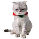 Red and Green Elastic Pet Christmas Collar Red and Green Decorative Neck Tie Collar 11-18cm