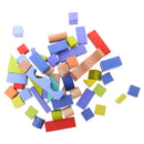 50 Pieces Wooden Colourful Building Blocks Bricks Kids Educational Toys