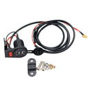 12-24V 3.1A Car Motorcycle Dual USB 2 Port Charger Adapter w/ On Off Switch