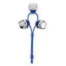 1 Piece Blue Grasp Catch Hand Shake Bell Ring 3 Bell for Kids Baby Rattle Toys Birthday Gift