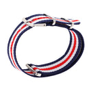 Durable Nylon Watch Band Strap 18mm Blue White