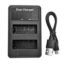 Camera Battery Charger Charging Stand with USB Port for Nikon EN-EL14/EL14A