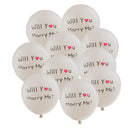 10pcs Will You Marry Me Ballon Red Heart Propose Wedding Marriage Decoration