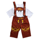 German Bavarian Festival Oktoberfest Suspender Brace Shorts Waiter Costume Fancy Dress Cosplay Prop Khaki XL
