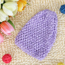 Soft Stretchable Crochet Beanie Cap Hat for Kids Baby Toddler Winter Warm Clothing Accessory - Light Purple