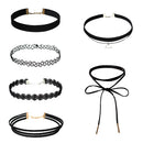Black Lace Vimtage Choker Punk Gothic Tattoo Pendant Necklace for Women Girls