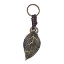 Retro Adornment Alloy Keyboard Leaves Design Keychain Women Handbag Purse Key Decor Ornaments Gift