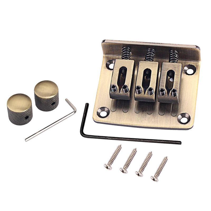 1 Set Guitar Roller Saddle Bridge for 3 String Cigar Box Guitar Accessories