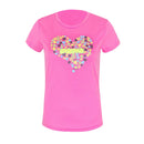 Ladies Women Cycling Running Round Neck Sports Quick Dry T-Shirt Breathable Short Sleeve Tee Shirt Rose L