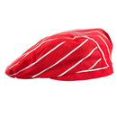Fashion Unisex Chef Hat Catering Baker Cook Duckbill Beret Golf Cap Red White Stripes