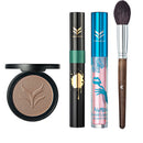 Eye Lip Contour Makeup Set, Highlight Powder Palette, Mascara, Shimmer Lip Gloss, Contouring Brush, 4 Pieces Comestic Kit