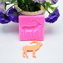 3D Silicone Christmas Reindeer Mold Fondant Cake Decorating Soap Mould