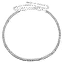 Silver Hollow Corn Waist Chain Shiny Waist Belt for Women