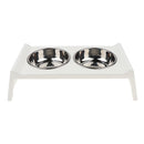 Puppy Dog Pet Cat Litter Food Feeding Weaning Stainless Steel Feeder Bowl