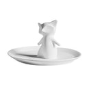 Car Dashboard Ornament Ceramic Figurine Fox Statue Home Office Art Display