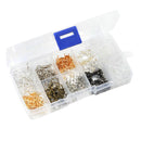 440 Pieces Earring Making Supplies Kit with 2 Colors Earring Hooks, 3 Styles Earring Backs, 2 Colors Earrings Posts Flay Pad and Earring Making Findings for Handmade Jewelry Kit