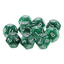 Pack of 10pcs Pearl Green D12 Twelve Sided Game Dice D&D TRPG Games Party Supplies