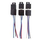 Set Of 3 ZT616 24V A S 80A Car Truck Relay Socket Harness Kit 4Pin 4P 4 Wire High Performance