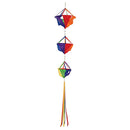 Rainbow Nylon 3-layer Hourglass-shaped Kite Tail Streamer Kite Accessory Wind Kids Outdoor Toy