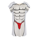 Funny Muscle Man Beach Bikini Cover-up T-shirt Tee Top Birthday Gift Pajamas