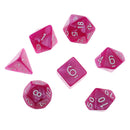7PCS Polyhedral Dice 16mm D20 D12 D10 D8 D6 D4 for Dungeons & Dragons Table Games Rose