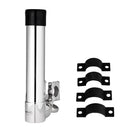 Adjustable Stainless Steel Clamp On Fishing Rod Holder for Rails 1'' to 1-1/4