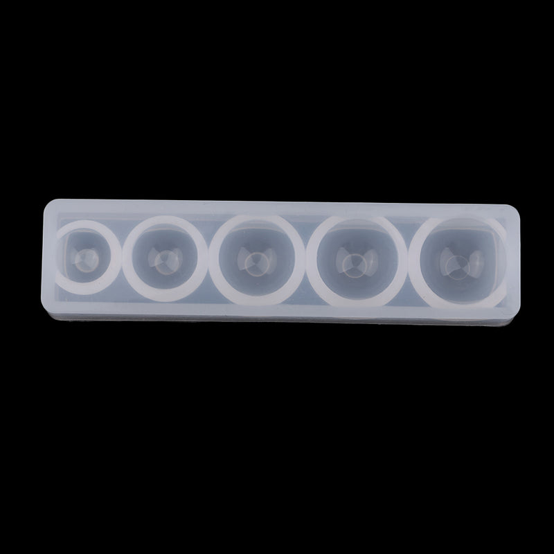 1 Set /5 Size Semisphere Clear White Silicone Diamond Pendants Mold DIY Jewelry Resin Moulds Epoxy Molding Tools Cake Candy Moulds