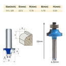 Round Over Edging Router Bit Milling Cutter with 3/8'' Radius - 1/4'' Shank