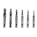 6 Pieces M3 M4 M5 M6 M8 M10 HSS Tap Drill Bit Assortment