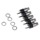 3.5MM Female Plating Stereo Jack Panel Mount Solder Connector Terminals With Locking Nuts-3.5MM Headphone Audio Jack, Pack of 5
