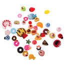 50 Pieces Assorted Cake Shape Resin Flatback Embellishment for DIY Hair Accessories Crafts