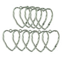 10 Pcs Tibetan Silver Large Pendants Filigree Heart Charms Alloy for Diy Jewellry Making Craft