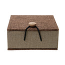 Wooden Pillow Cushion Bearer Rustic Wedding Ring Box Jewelry Holder Brown