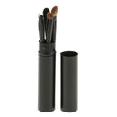 Pro 5pieces Makeup Cosmetic Foundation Eyeshadow Eyebrow Eyeliner Lip Blending Brushes Set with Organizer Tube Compact Size