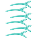 6 Pieces Blue Plastic Salon Hair Clips Hairdressing Section Clamps Hairpins Grips Styling Accessories 12cm