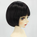 Cute Girl Bangs Short Hair Wig Hairpiece for 1/3 Doll DIY Making Accessories Black Brown