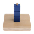 Montessori Early Learning Material-Cubes On Vertical Dowel Blocks for Kids Early Learning Toys