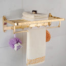 Foldable Wall Mounted Towel Rack Holder Bar Shelf Rail Storage Bathroom