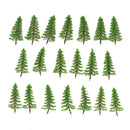 Pack 20pcs Model Light Green Tree Train Diorama Wargame Layout N 1:150 SCALE